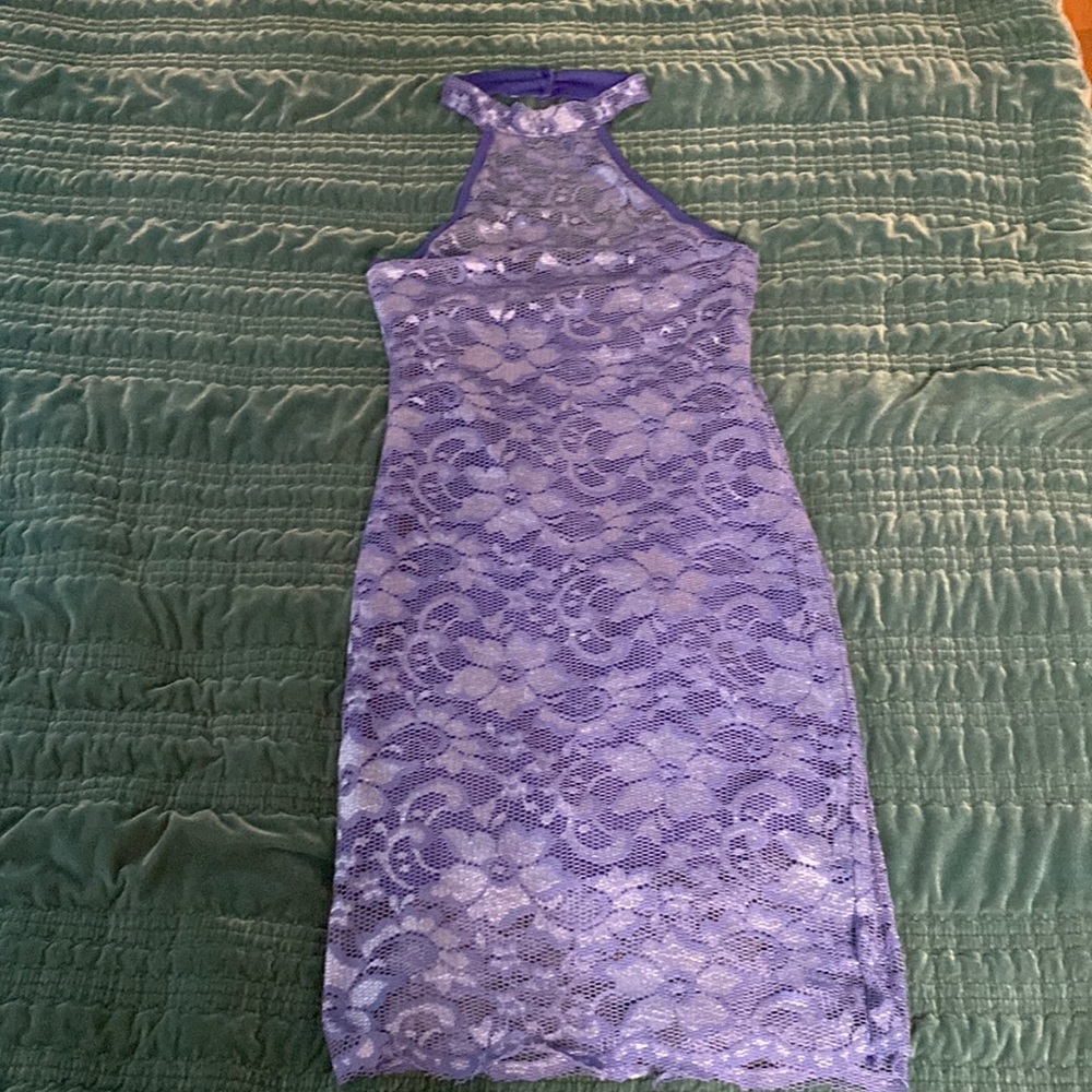 Blue lace medium dress. Never worn before.